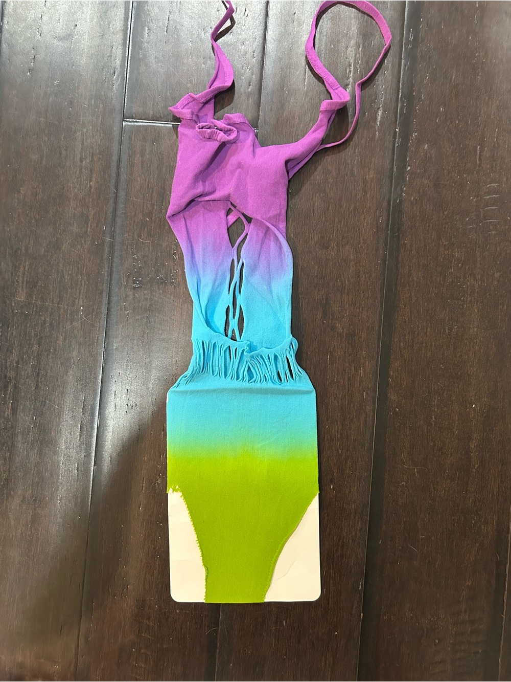 New $37 Leg Avenue Gradient Cutout Halter seamless ombré bodysuit halter top s l - Picture 9 of 9
